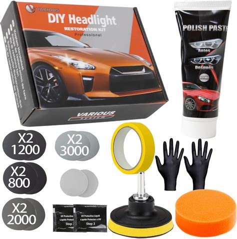 Amazon Fr ZCENTER Kit De Restauration De Phare De Voiture Polissage