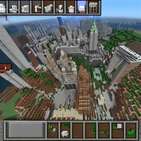 Screenshot Of A Minecraft Mega Build Of New York City Stable