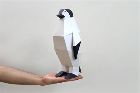 DIY Penguin 3d Papercraft 119941 Printables Design Bundles