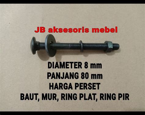 Jual BAUT MUR BEMPER CB 8x80 Cm BOLT CARRIAGE BUMPER BAUT PAYUNG