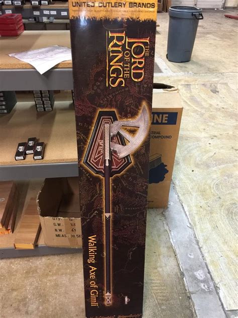 Lord Of The Rings Uc1415 Walking Axe Of Gimli United Cutlery Brand New