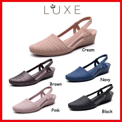 Ready Stock Luxe Woman Alina Jelly Shoes Kasut High Heel Shopee Malaysia