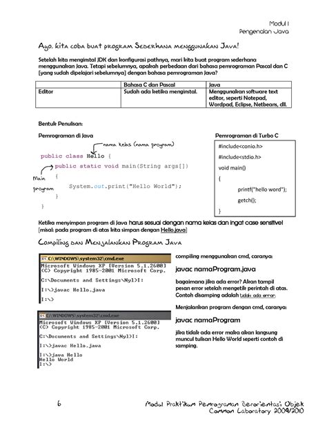 Pertemuan Tipe Data Dan Array Modul Praktikum Pemrograman