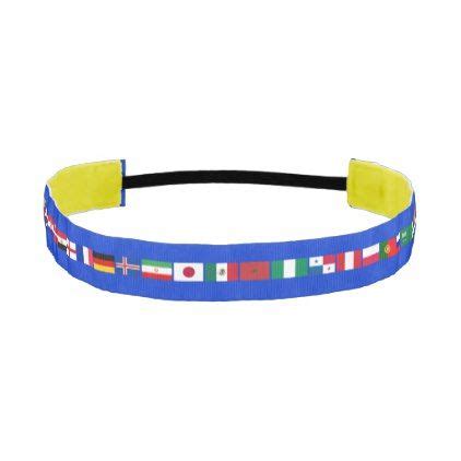 Original FOOTBALL SOCCER TEAM FLAGS 2018 pattern Athletic Headband ...