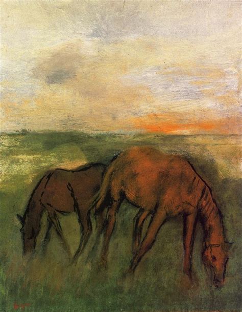 Two Horses In A Pasture Edgar Degas Encyclopedia Of