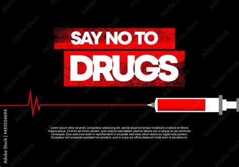 Say no to drug background poster or banner for International Day ...