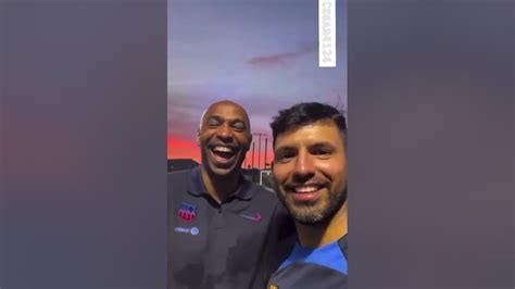 Thierry Henry Laughing With Aguero😂 Youtube