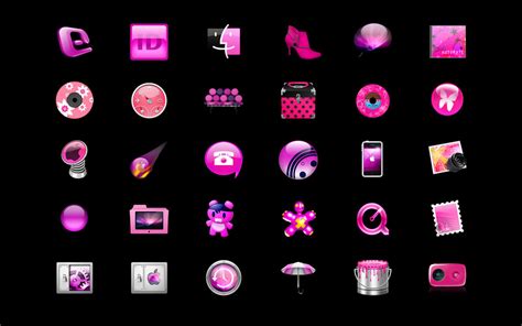 Coleção Kawaii Pink Desktop Icons - Anibalcreminq