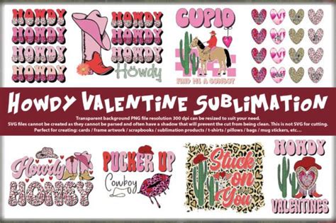 Howdy Valentine Sublimation Bundle Graphic By Aspirefhd Creative Fabrica