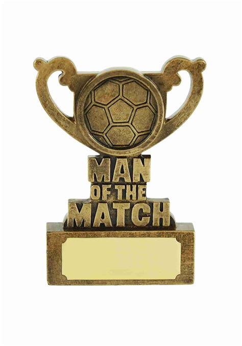 Mini Cup Man of the Match Football Trophy Award Antique Gold Coloured ...