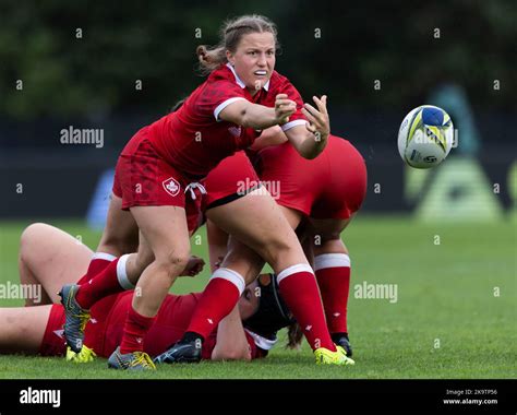 Canadas Justine Pelletier During The Womens Rugby World Cup Quarter