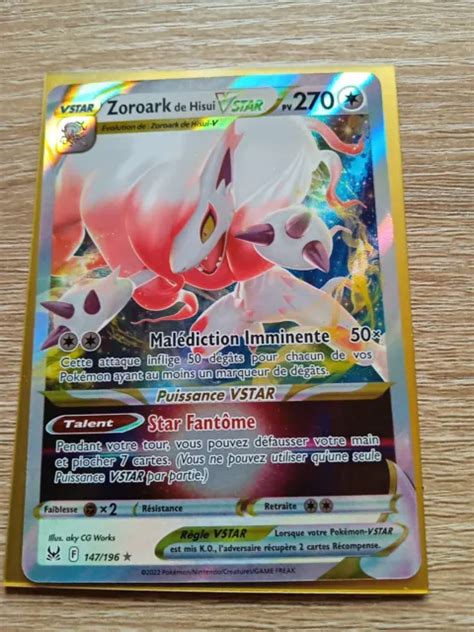 CARTE POKEMON FR Eb Origine Perdue Zoroark De Hisui Vstar 147 196