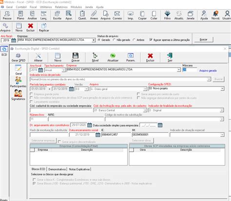 Gerar arquivo SPED Contábil VirtUAU Globaltec