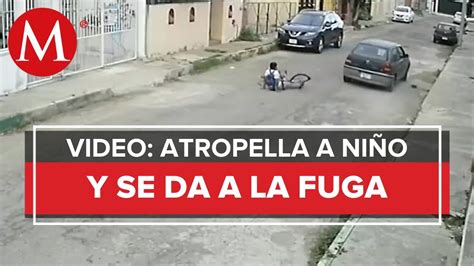 VIDEO Conductor atropella a niño y se da a la fuga en Merida Yucatan