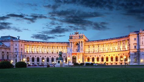 Vienna Hofburg Imperial Palace At Night Austria Stock Photo Image