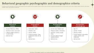 Behavioral Geographic Psychographic Market Segmentation And Targeting