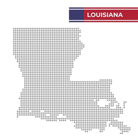 Dotted map of Louisiana state 43206685 Vector Art at Vecteezy