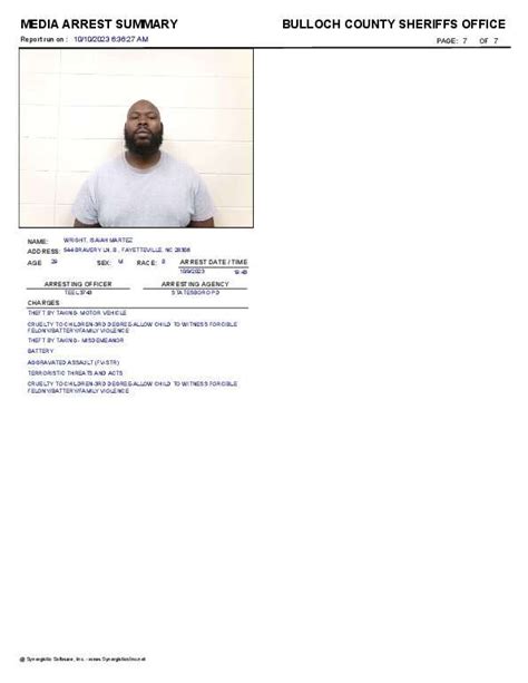 Bulloch Co Jail Booking Incident Report The Georgia Virtue