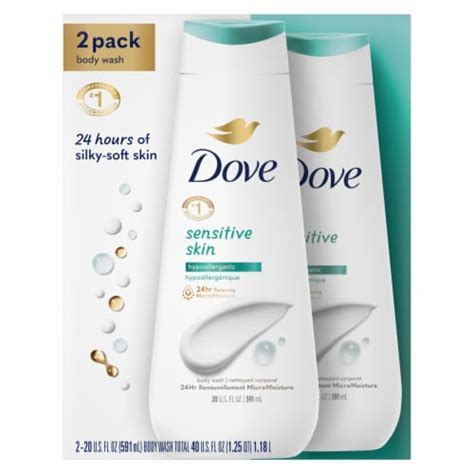 Dove Sensitive Skin Body Wash 2 Ct 20 Fl Oz Fred Meyer