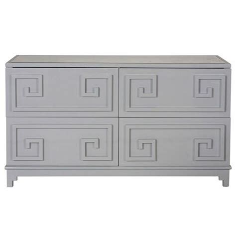 Worlds Away Werstler Gray Lacquer Drawer Dresser