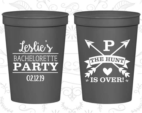 Hunt Is Over Bachelorette Custom Bachelorette Stadium Cup Rustic Bachelorette Party Cups