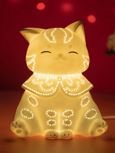 Cute Cat Lamporiginal Ceramic Lampcute Catcute Pet Etsy