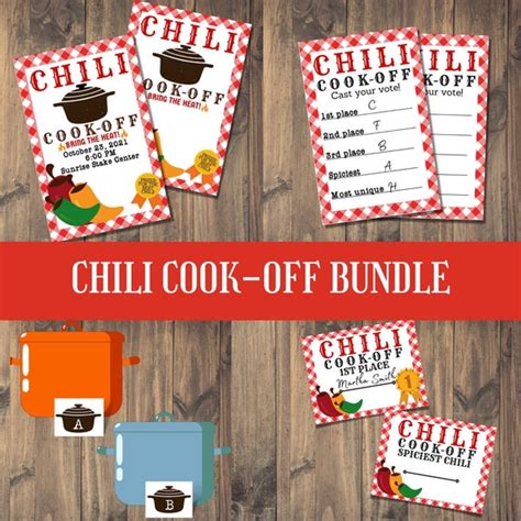 Chili Cook Off Contest Bundle Awards Voting Ballots Etsy