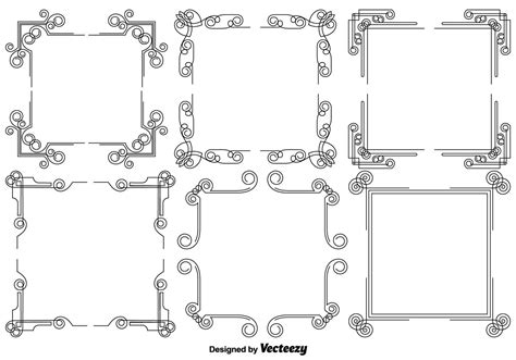Ensemble Vectoriel De Cadres Vintage 143236 Art Vectoriel Chez Vecteezy