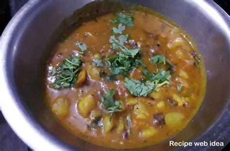 Aloo Tarkari With Puri Potato Curry Recipe Recipewebidea