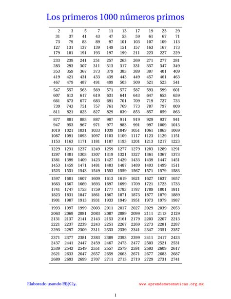 Los primeros 1000 números primos Descubra o mundo das apostas online