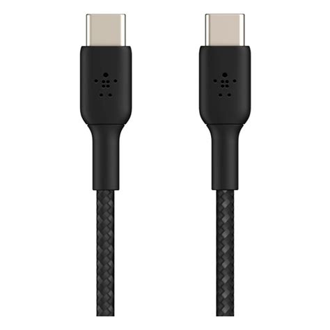 Cable USB C A USB C BoostCharge 1 Metro Trenzado Negro Belkin