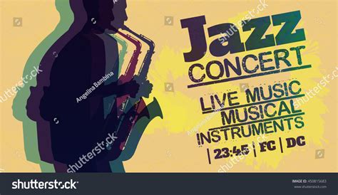 Jazz Blues Poster Saxophonist Stock Vector Royalty Free 450815683 Shutterstock