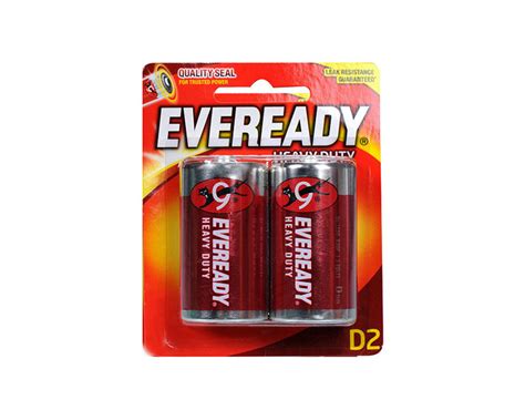 Eveready 1250 Super Heavy Duty D Battery Pack Of 2 Batteries