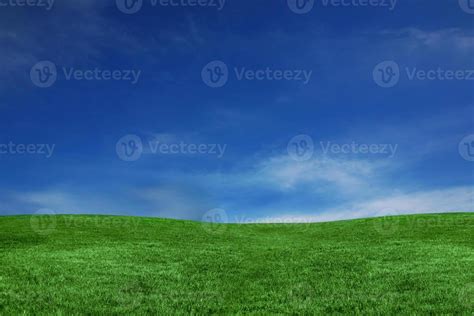 Blue Sky and Green Grass Landscape 4518101 Stock Photo at Vecteezy