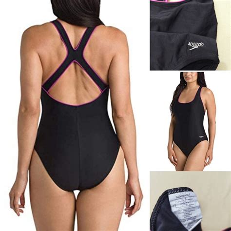 L Speedo Ultraback One Piece Swimsuit Womens Fashion Swimwear