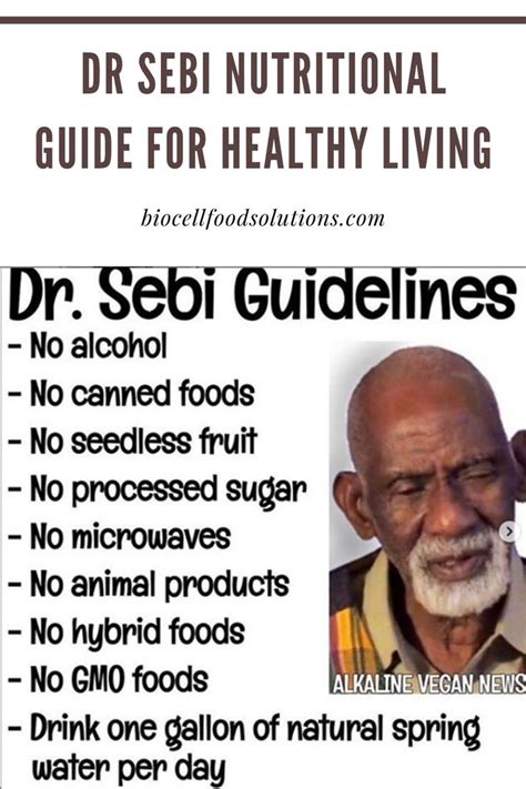 Dr Sebi Nutritional Guide For Healthy Living In 2020 Dr Sebi