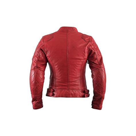 Blouson Moto Femme Helstons KS 70 Cuir Rag Noir