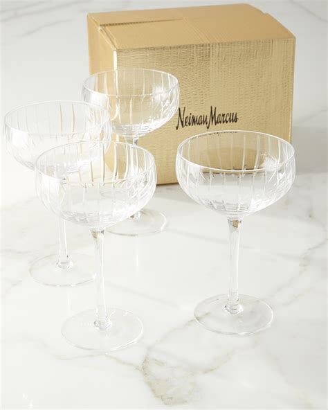 Neiman Marcus Bow Stemless Wine Glasses Set Of 2 Horchow