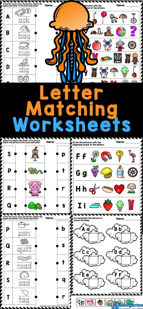 Free Printable Alphabet Matching Worksheets For Pre K And Kindergarten