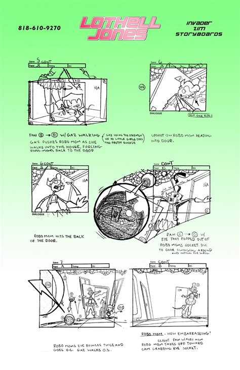 The Art Of Lothell Jones Storyboards Invader Zim