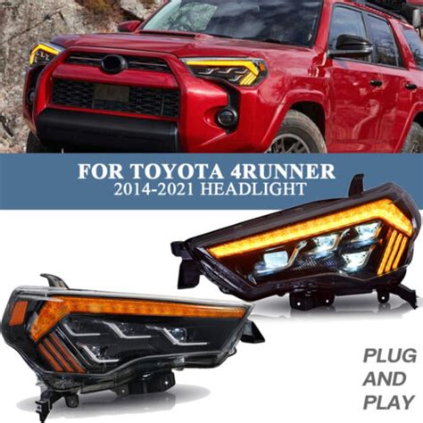 Quadruple Beam LED Headlight Fit For Toyota 4Runner 2014 2021 Head Lamp