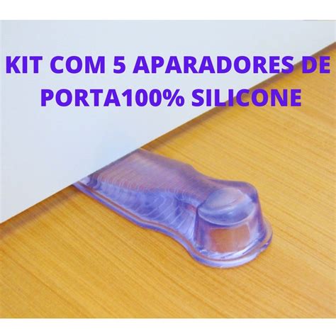 Kit Aparador Peso Porta Silicone Calço Porta Prendedor Segura Trava