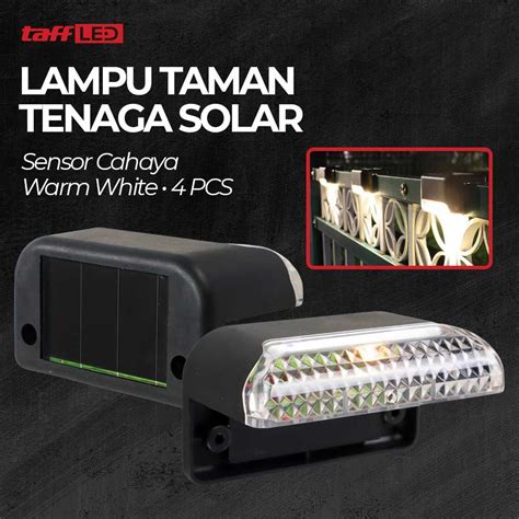 Jual TaffLED Lampu Taman Hias Solar Sensor Cahaya IP44 Warm