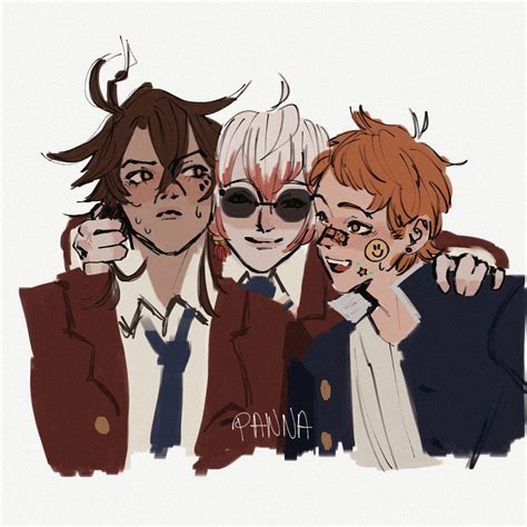 𝙋𝙖𝙣𝙣𝙖 2 3 of perfect crime trio on Twitter I ve started drawing