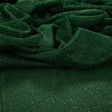 Tecido Malha Light Glitter Verde Bandeira Na MeA Riviera Tecidos Finos