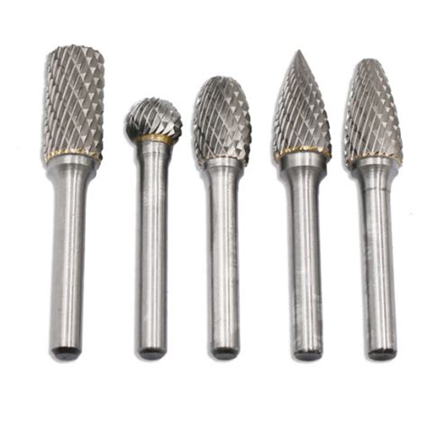 Carbide Rotary Burr Set Mm Head With Shank Double Cut File For Drill