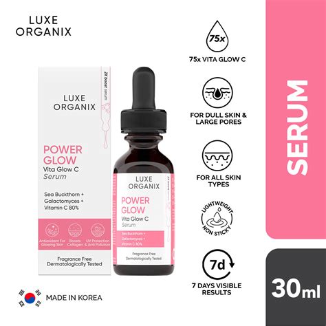 Power Glow Serum 30ml Luxe Organix Australia