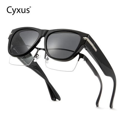 Cyxus Polarized Wraparound Sunglasses Fit Over Light Glasses For Women Men Uv Protection