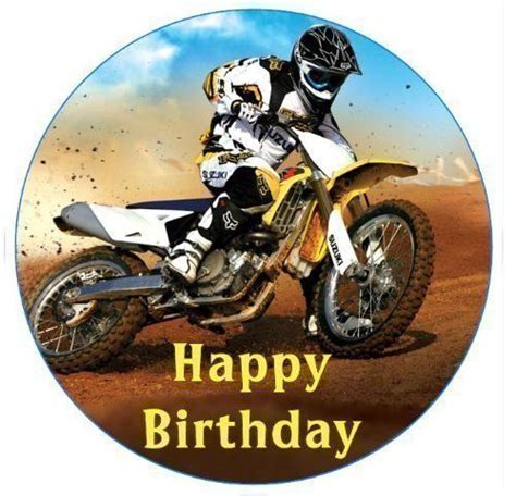 Motocross Cake Topper Edible Sugar Icing 7 5 Decoration Motocross