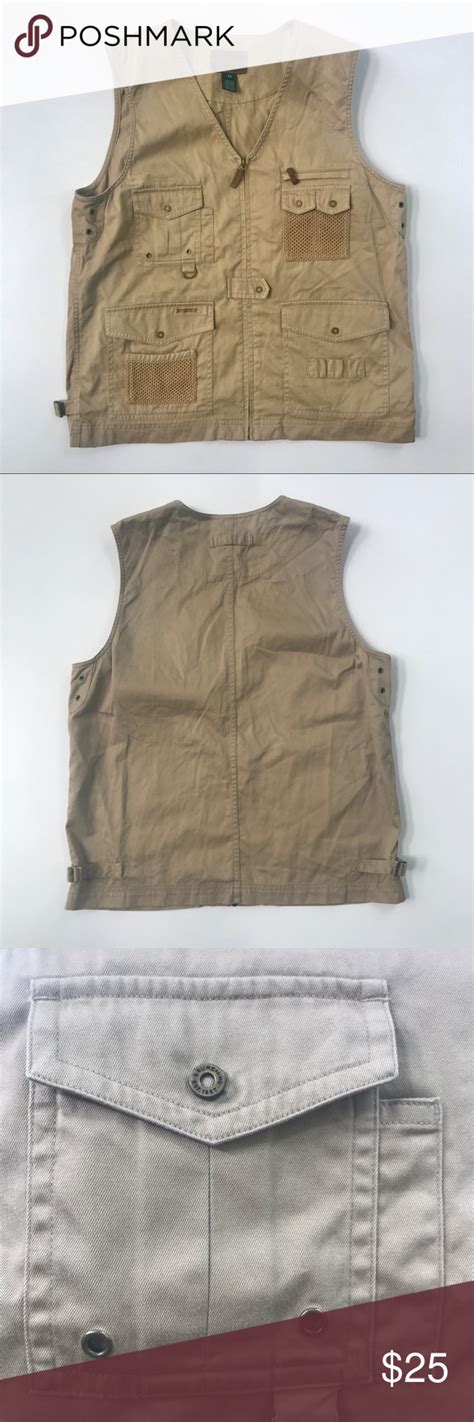 Ralph Lauren Medium Mens Khaki Fishing Vest